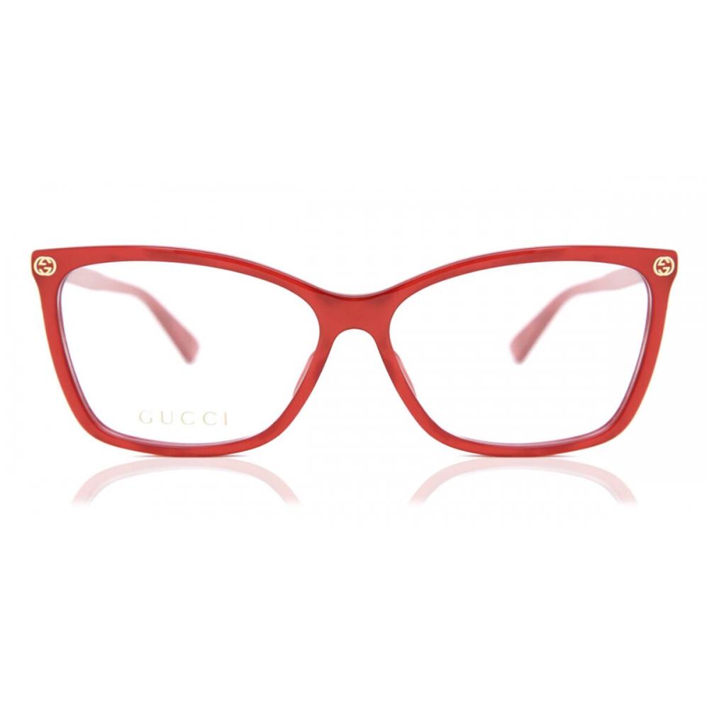 

Gucci Gg0025o 004 Women Eyeglasses Red/56