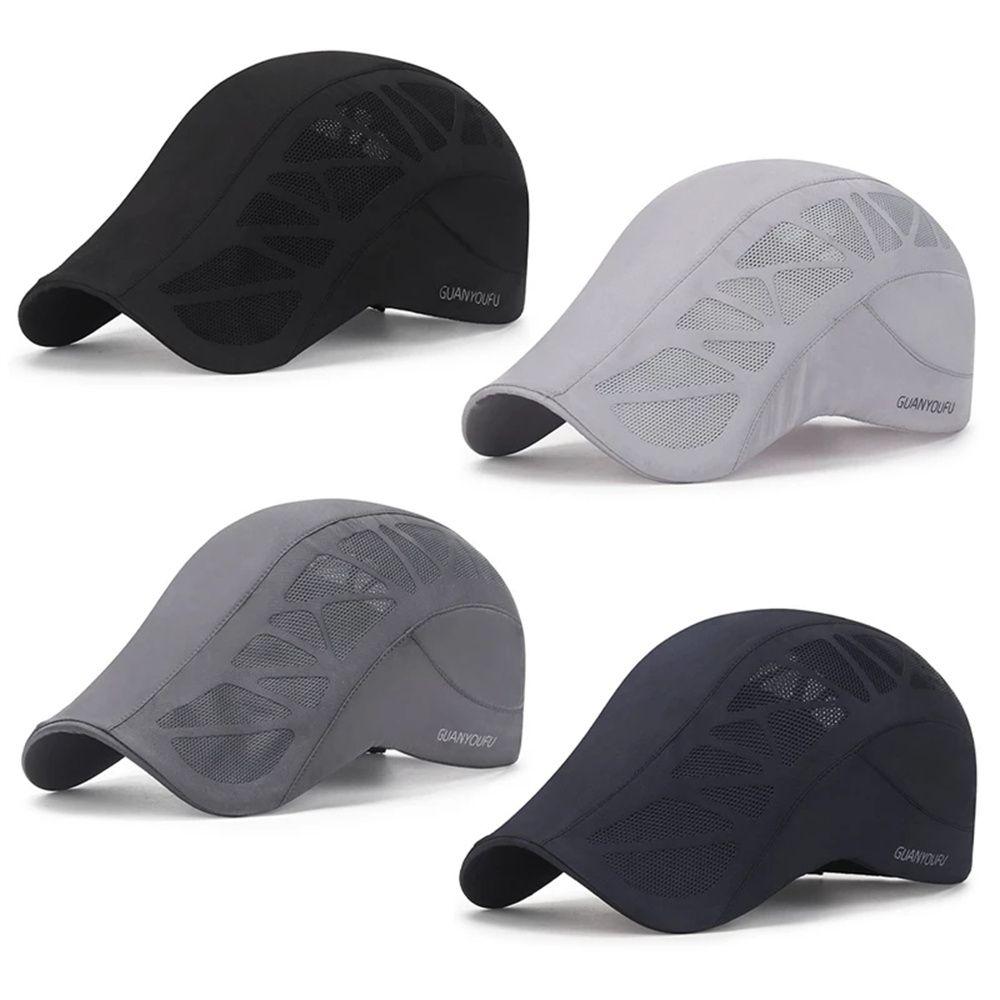 Cycling Adjustable Breathable Casual Tennis Caps Flat Cap Gatsby Hat Mesh Men Caps Beret Hat