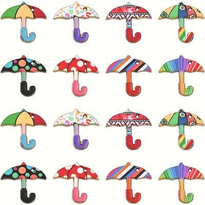 5/10/20pcs Umbrella Jewelry Alloy Enamel Jewelry Pendant Cute and Colorful Bulk Jewelry Bracelet Necklace Earrings DIY Craft Supplies