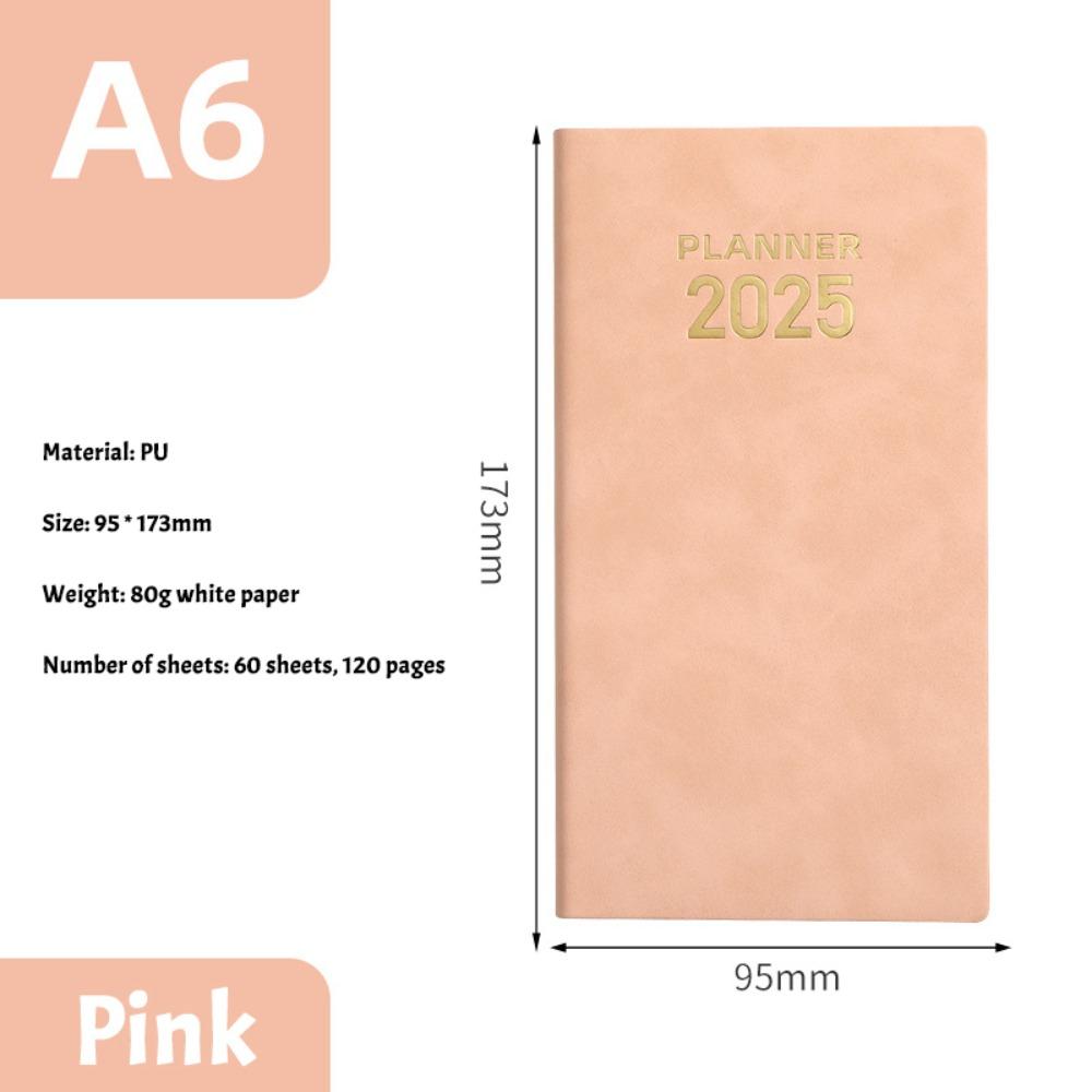 

А6 2025 Книга-планер Карманные блокноты Высококачественный дневник Еженедельный планировщик Школа Офис