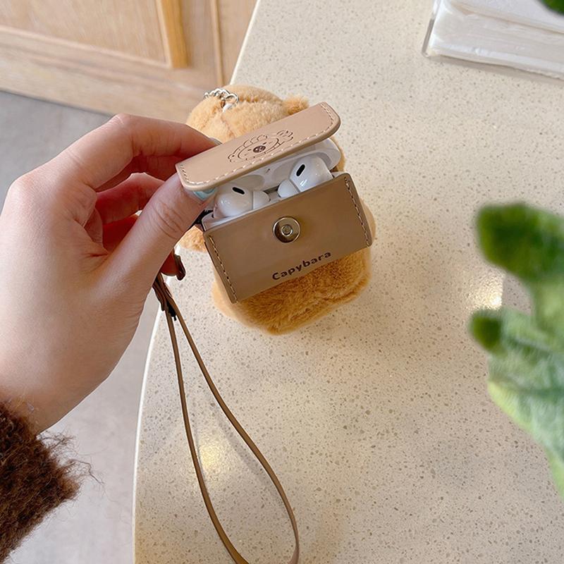 Capybara Backpack Case For Airpods 4 Airpod 1 2 3 Pro Pro2 Bluetooth Earbuds Charging Box Protective Earphone Case Cover