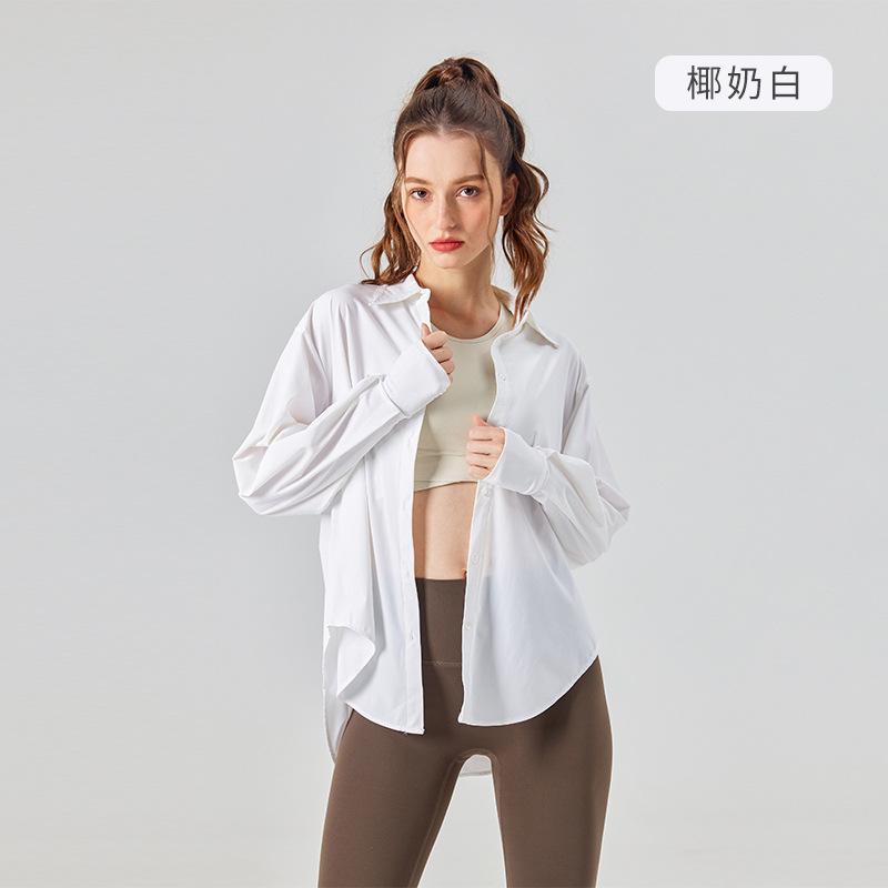 Original yarn sunscreen shirt jacket women s design sense niche outer cardigan summer French chic thin long-sleeved top S/M
