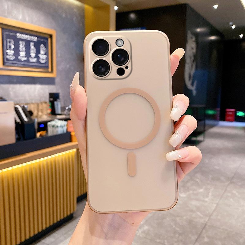 Applicable To Apple 16promax Mobile Phone Case PC Ice Fog Magnetic Absorption IPhone 15Pro Skin Feeling Matte 16e Lens Film