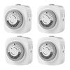 Indoor Mechanical Timer 24 Hours 3 Plug Socket Timer, 30 Min Daily On/Off Cycle For Lamps, Christmas Tree Lights US Plug