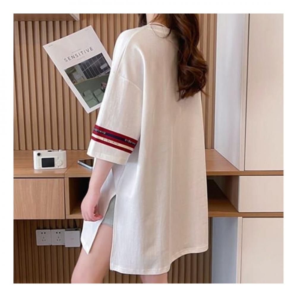 Navava Casual Simple Loose FiT Round Neck ShorT Sleeve T shirT nT1737