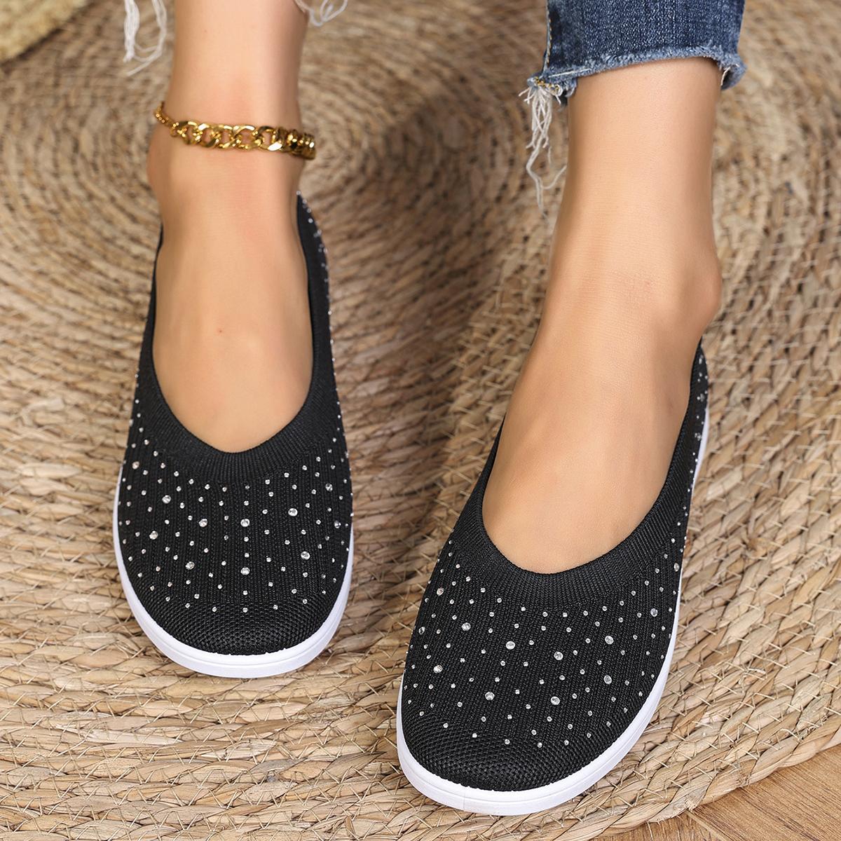 

Spring/autumn Single Shoes Women Fashion Round Head Glitter Mesh Shallow Mouth Soft Casual Comfortable Flat Shoes for Women 36 чёрный