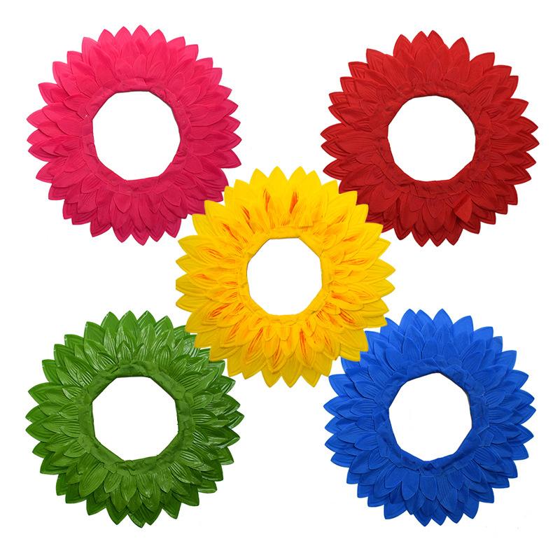 42cm Nakrycie głowy słonecznika Zabawne rekwizyty do występu Kapelusz słonecznika Kaptur na imprezę taneczną Festiwal Gry Dzieci Nastolatki Dorośli Akcesoria