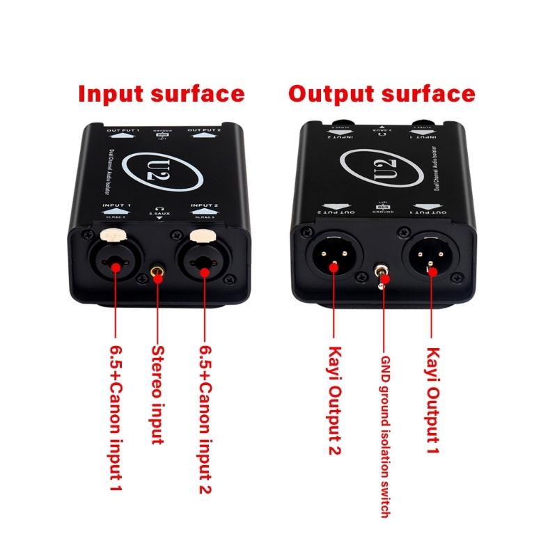 3.5mm 2 Channel Noise Isolator Noise Filter for Car Sound Home Systems Eliminate Noise Completely Using