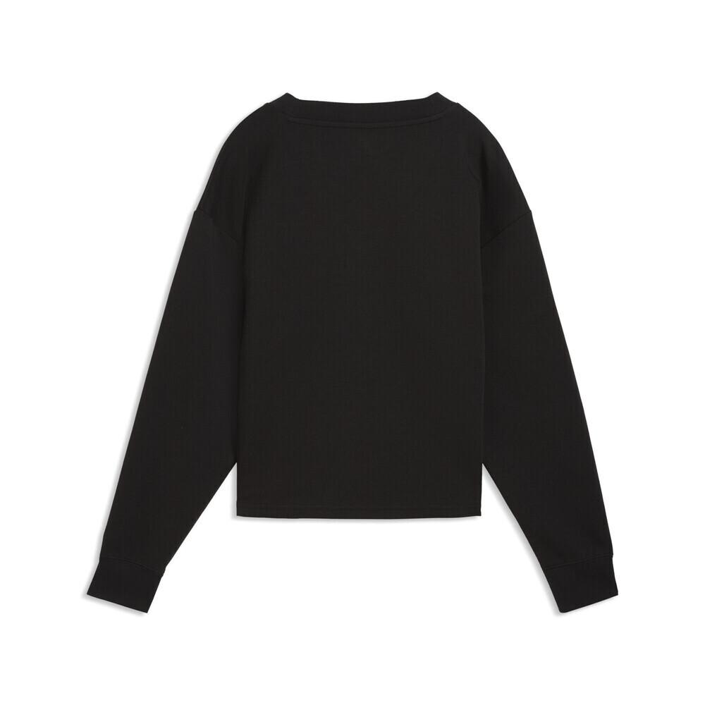 Puma Ess Sports Athleisure V-Neck Pullover Fashion Sweatshirt Women sweatshirt 694093-01