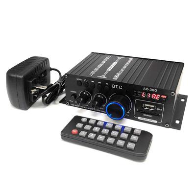 Amplificador de Audio Compacto con Bluetooth 40W 40W Tarjeta Aluminio Control Remoto Amplificador de Potencia para Diversa Música Amplificador de Coche FMTLPAK380 de 2 Canales 5.0,