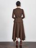 Elegant Waist-Cinched V-Neck Vest + Skirt Two-Piece Set for Women - Autumn/Winter New Arrival