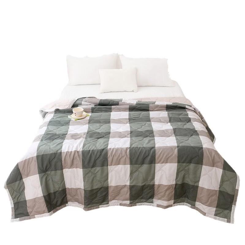 Mling Washed Cotton Plaid Summer Air Conditioning Quilt