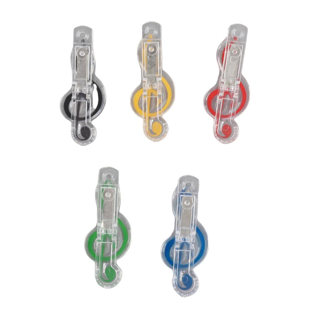 5PCS Mixed Color Piano Book Clips ABS Treble Clef Clips Music Page Clips For Sheet Music Reading