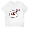 Countryballs with Their Flag Japanball T-Shirt Hippie Clothes Plus Sizes Blouse Oversized T Shirts for Men