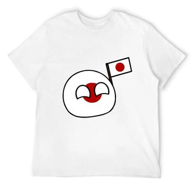 Countryballs with Their Flag Japanball T-Shirt Hippie Clothes Plus Sizes Blouse Oversized T Shirts for Men