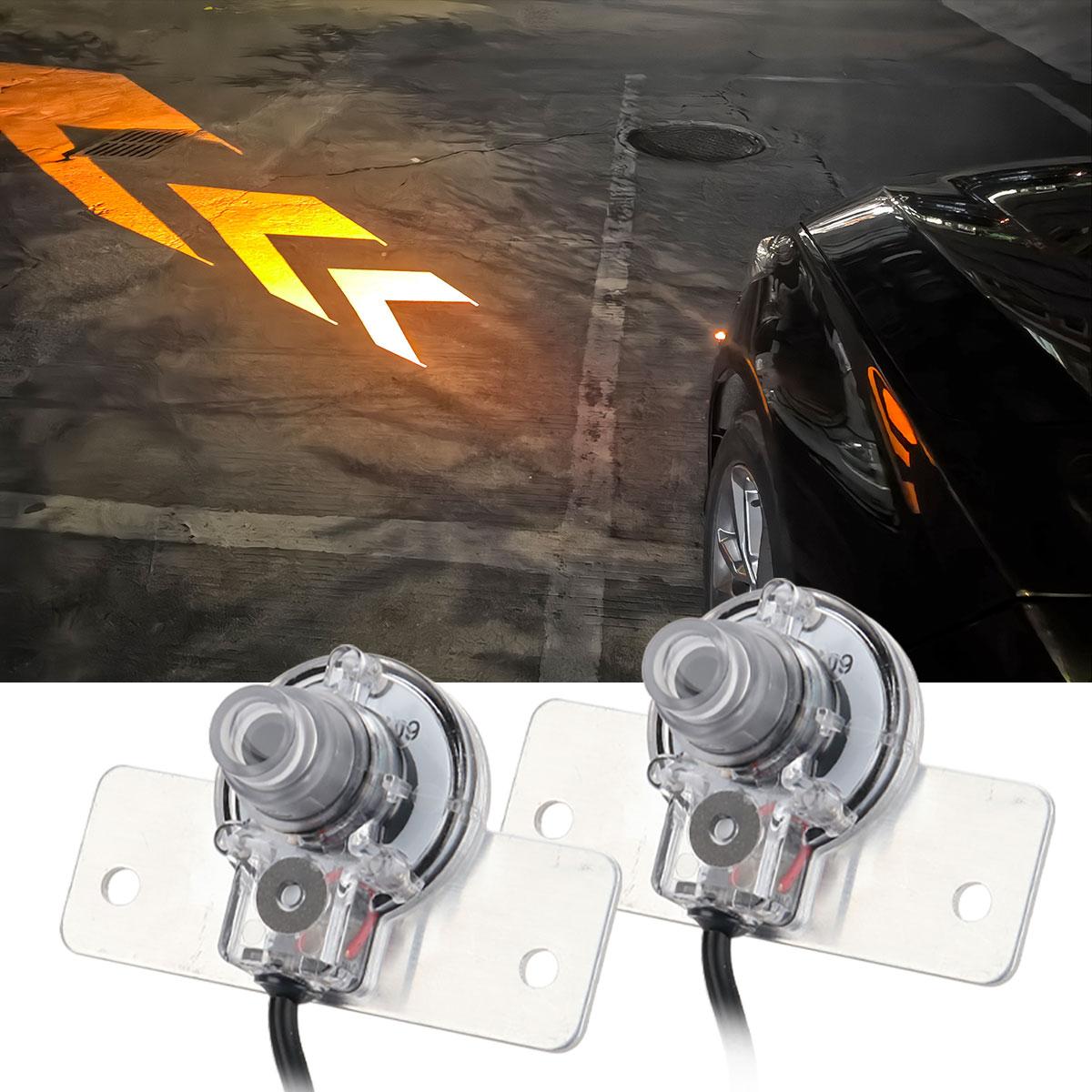 

Universal Car LED Projection Turn Signal Light Mini Underbody Light Headlight Flash Light Lens Lamp Car Motorcycle Accessories