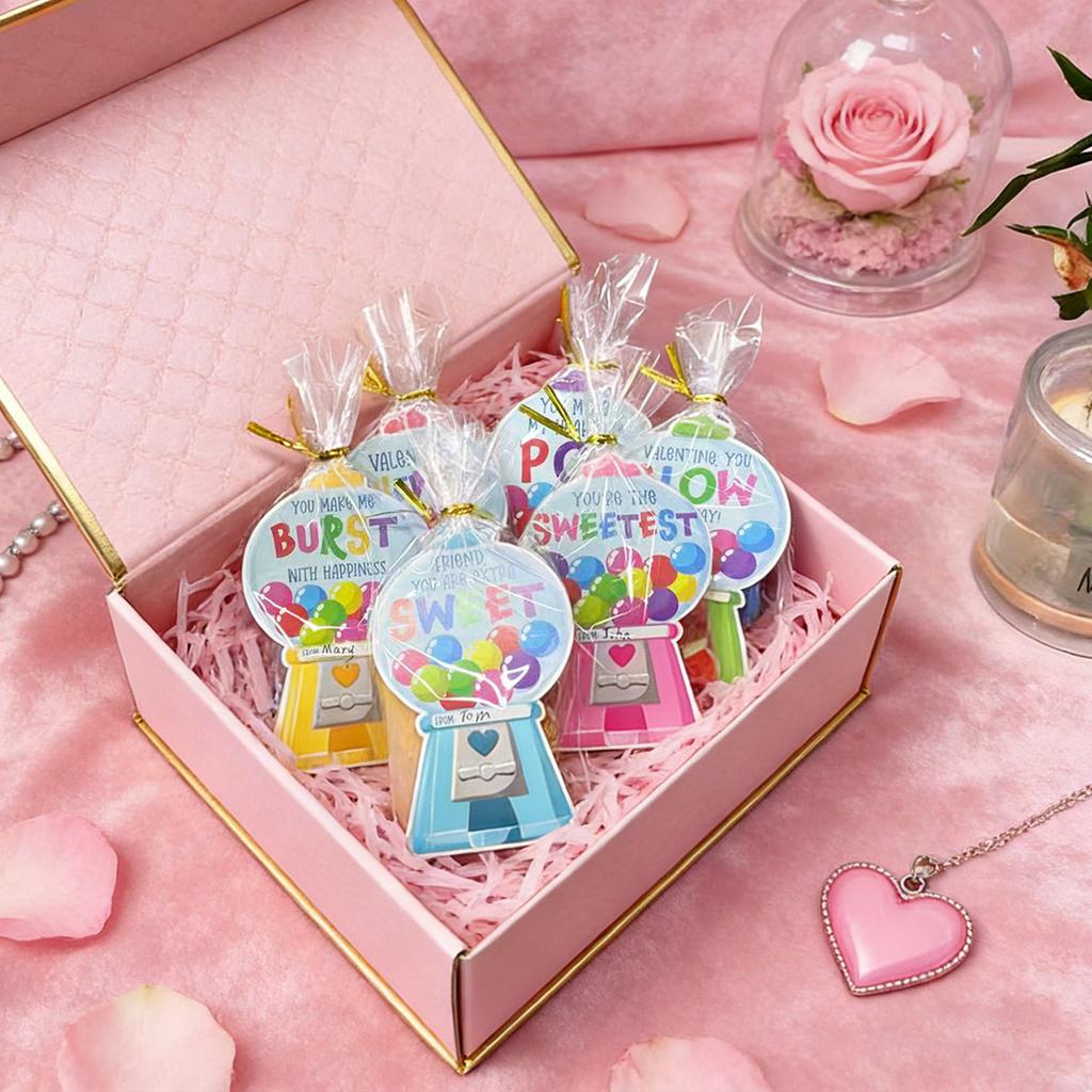 Fun Candy Twisted Egg Valentine's Day Exchange Card Gift Bag Filler Classroom Party Decoration Small Gifts