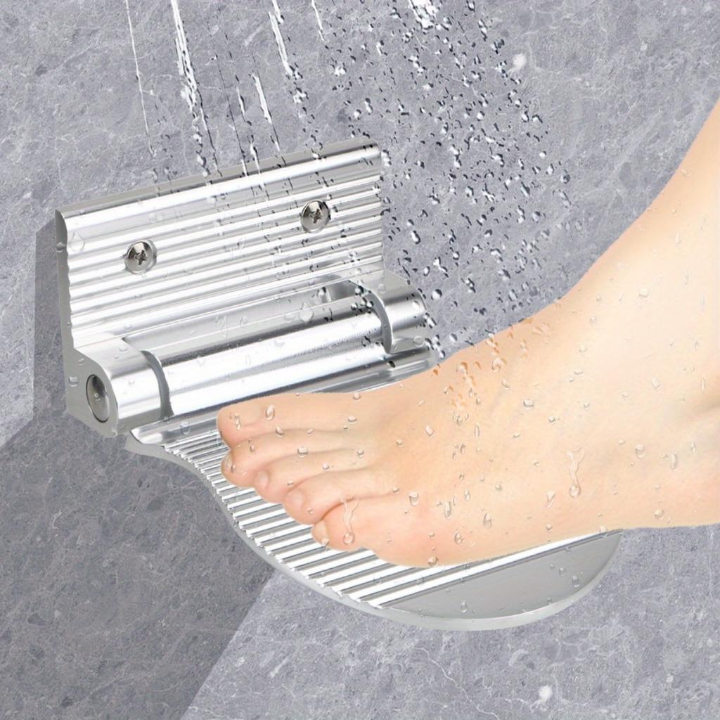 Banyo Ayak Dayama Yeri Duş Ayak Dayama Yeri Kaide Pedalı Duvara Monte Siyah/gümüş Alüminyum Alaşım Duş Ayak Taburesi Kaymaz