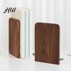 Home Storage Rack Wood Bookends Thickened Anti-Tip Heavy Duty Book Stand with Scratch Free Polished Edges Durable Holder for Office Desk
