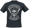 Slayer Okkultes Pentagram Totenkopf Band Logo Grafik Baumwoll T-Shirt Unisex Extrem Thrash Metal Stil Schwarz Kurzarm Top