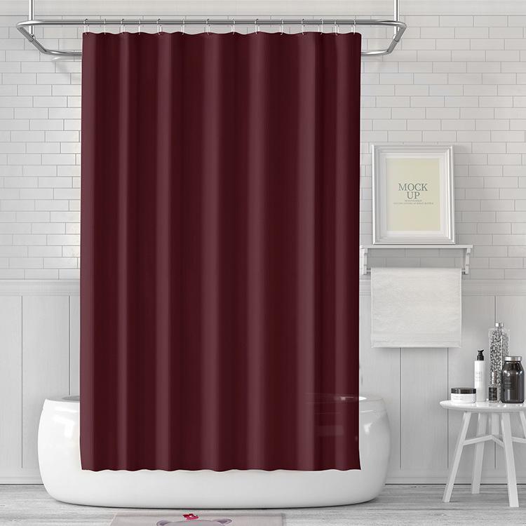 3D Printed PEVA Shower Curtain with Hooks – Thick, Waterproof, Mildew-Resistant Bathroom Partition
