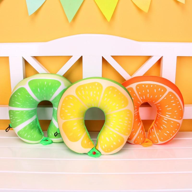 Fruit Pattern U Shaped Neck Pillow Gift Plush Material Daily Supplies Travel