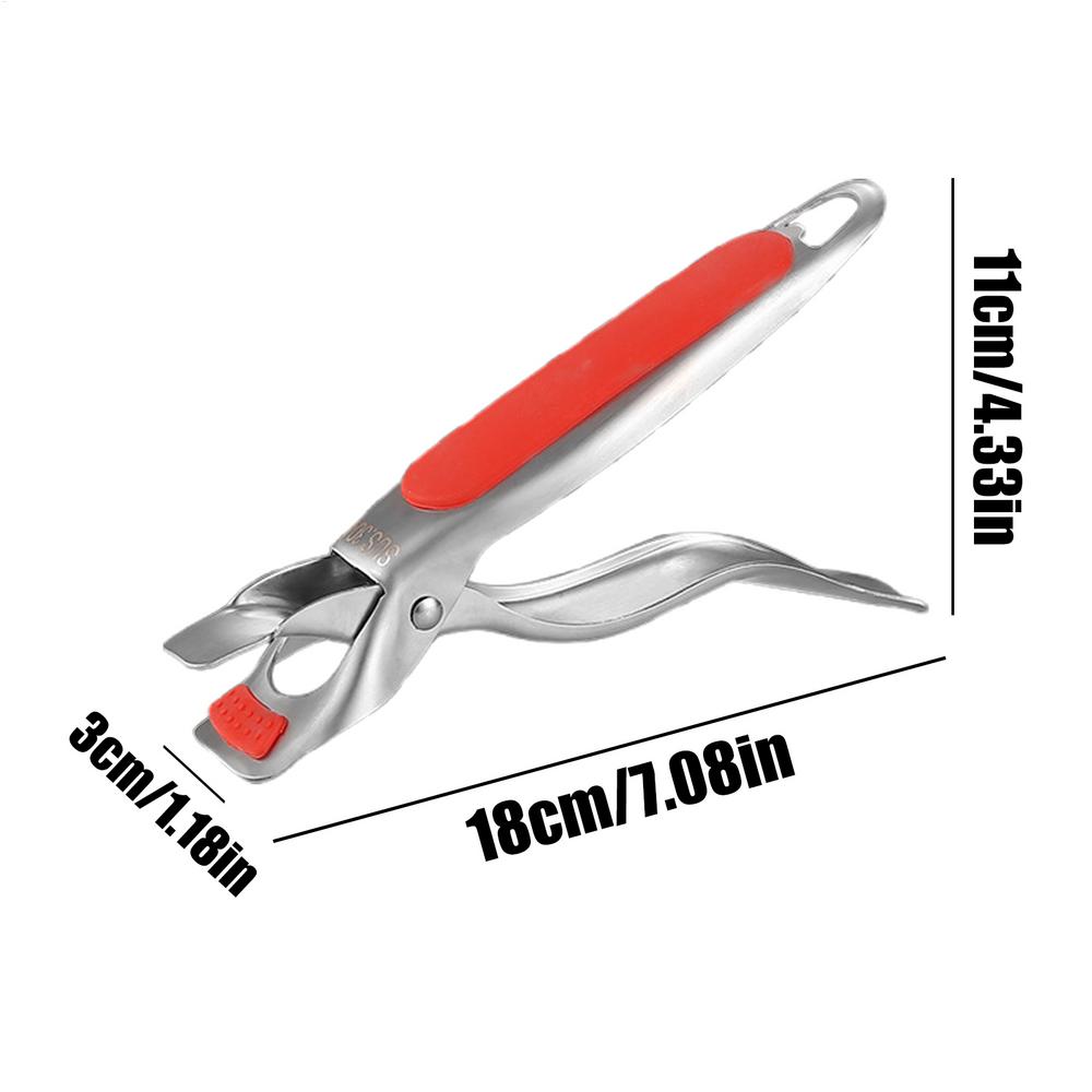 

Горячий захват для миски Захват для сковороды из нержавеющей стали Кухонный гаджет Многофункциональные аксессуары для горячего горшка Зажим для посуды для переноски горячего чистый