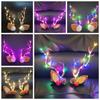 Deer Horns LED Christmas Headband Branch Glowing Hair Clip Funny Christmas Antlers Hairpin  Girl
