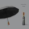 Automatic Umbrella Men Wooden Handle Reinforcement Sun Protection UV Protection Rain and Rain Dual-Use Female Vinyl Rainstorm Dedicated Umbrella