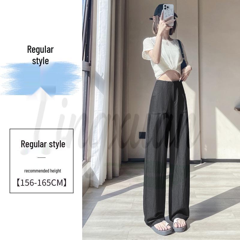 Women s Dark Blue Tencel Denim High-Waist Straight-Leg Slimming Jeans - Spring/Summer 2026. L