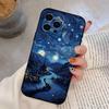 Van Gogh Starry Sky Phone Case For iPhone 17,16,15,14,13,12,11 Plus,Pro Max,XS,Soft Silicone Black Cover