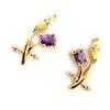Les Trésors De Lily [D7419] - Ohrringe 'Epi Fraicheur' Gelb / Violett