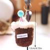 Cute Cartoon Cake Plush Toy Keychain Soft Stuffed Doll Keyring Bag Pendant Lovely Hanging Decoration Girl Gifts