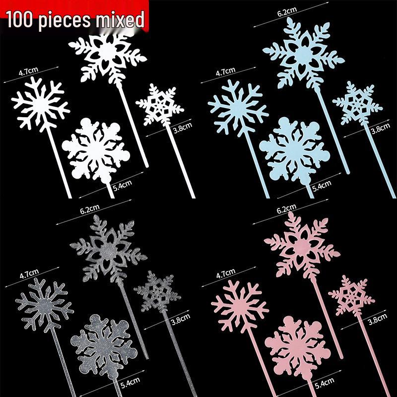Frozen Christmas Snowflake Acrylic Cake Decoration Insert