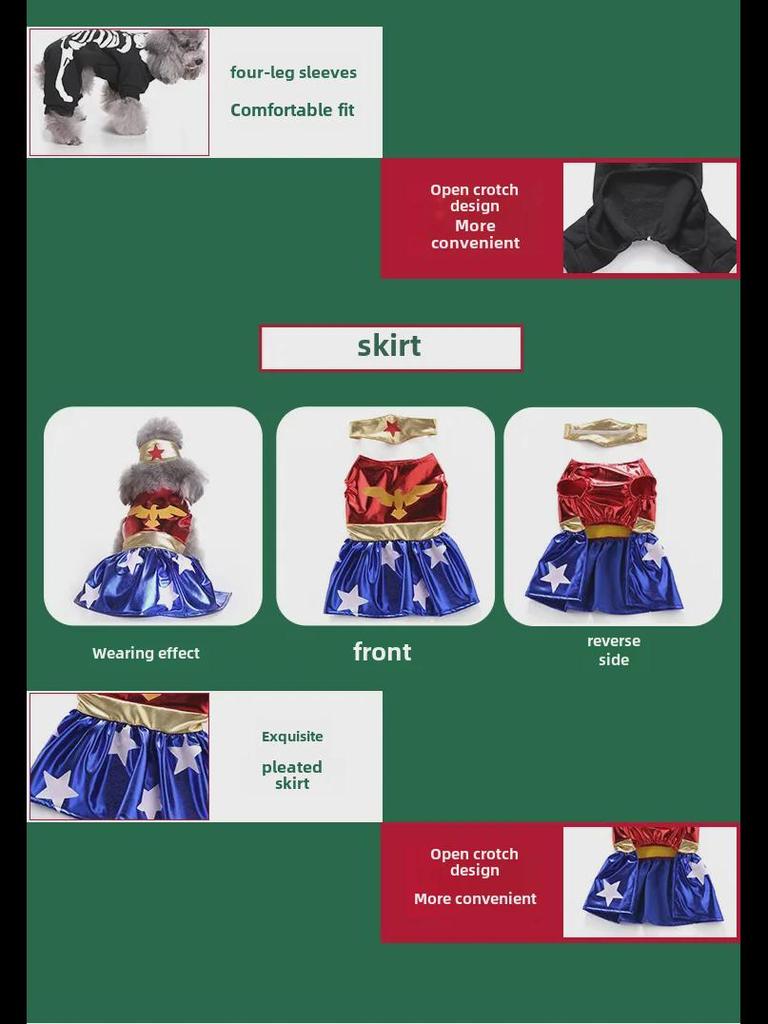 Świąteczny strój dla zwierząt: Kostium dla psa Łoś Płatka Śniegu, Świąteczny kombinezon na czterech łapach dla szczeniąt