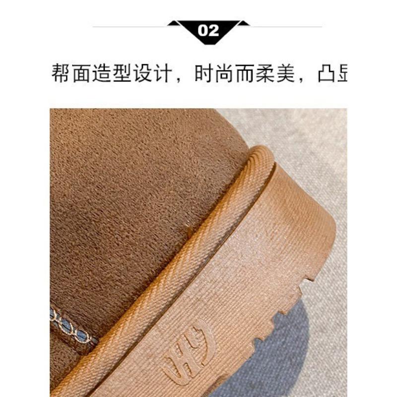 Cm boots cotton shoes women can't wear knee boots in winter long boots flat-bottomed velvet thickened boots high boots snow boots