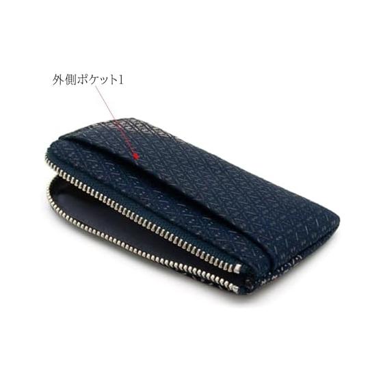 Inden-ya Coin Case Iori Hyotan - Traditional Koshu Inden Craftsmanship, Deer Leather with Lacquer, Original Brand (No. 8213)