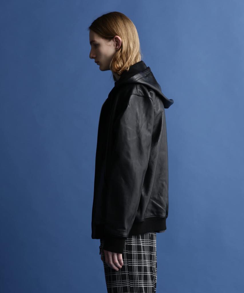 Schott NYC Leather Size Full-Zip Parka, Men's, 2XL, Black, 010, 782-3950080