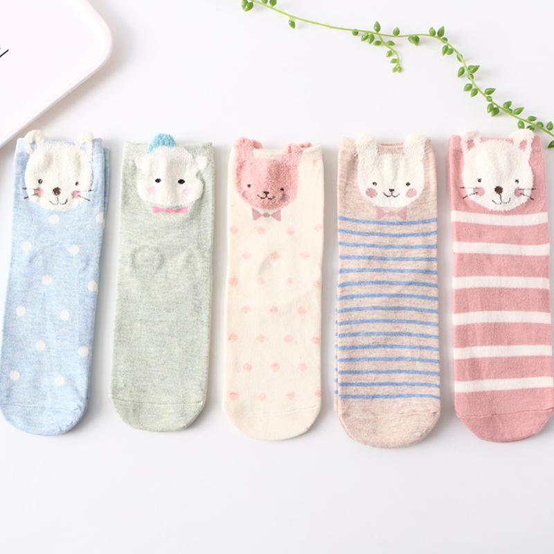 Korean Style Mid-Calf Cute 3D Cartoon Totoro Ear Socks for School