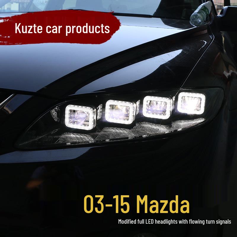 Bugatti-Style LED Daytime Running Lights & Turn Signals for Mazda 6