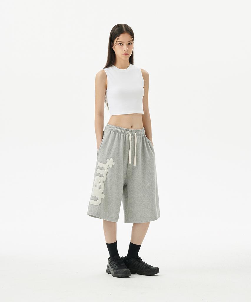 MAHAGRID Bermuda Mah Applique Sweatshort Gray(Mg2Fmmpa06A)