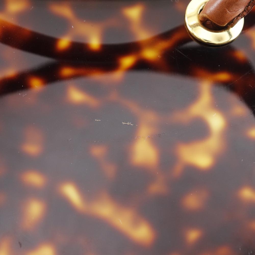 Fendi FF Handbag Party Bag Brown Plastic/leather Women Used