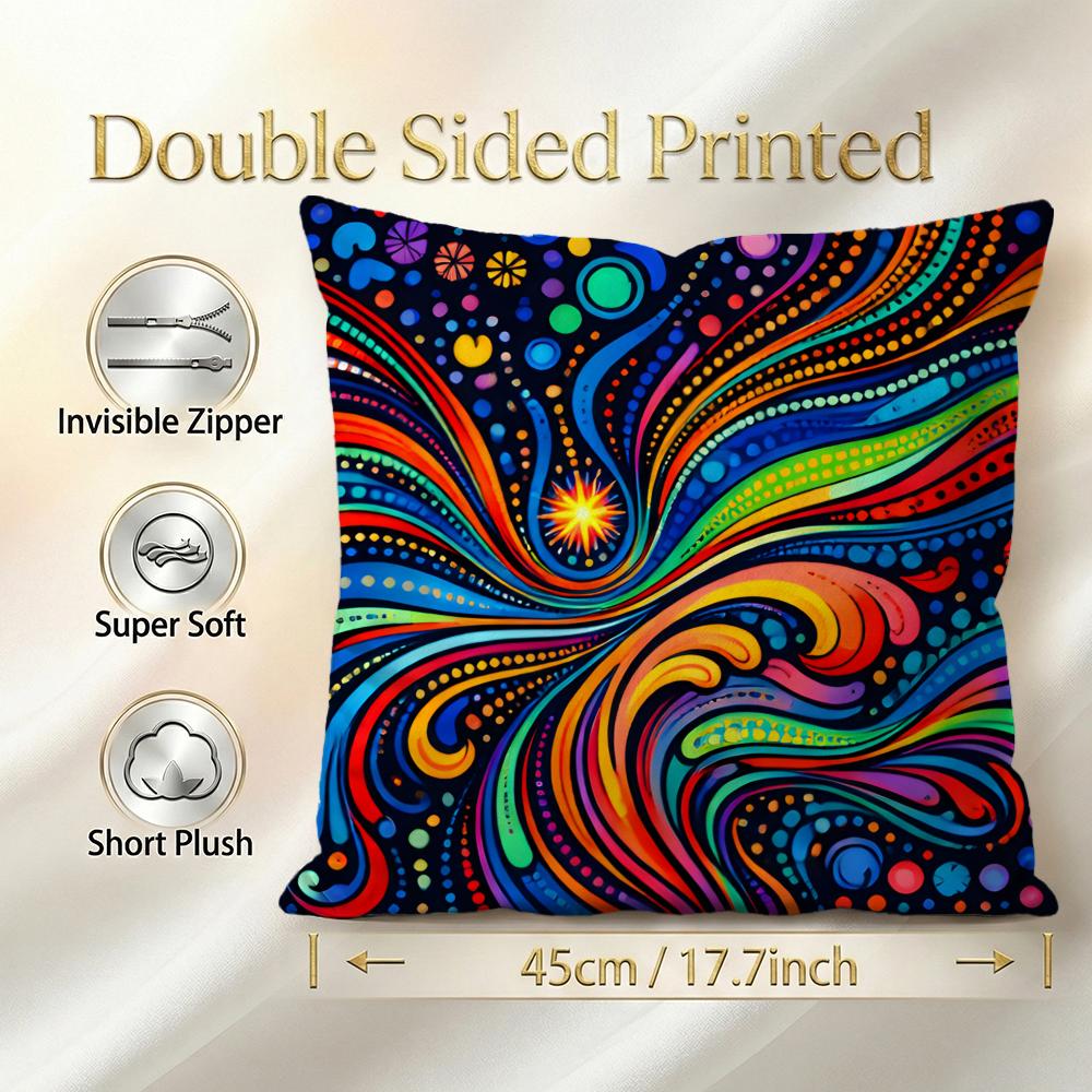 Pattern Colorful Pattern Cushion Cover 1Pcs Decorative Covers Soft Cushion Case For Sofa Couch Decor 40X40 45X45 Pillowcases