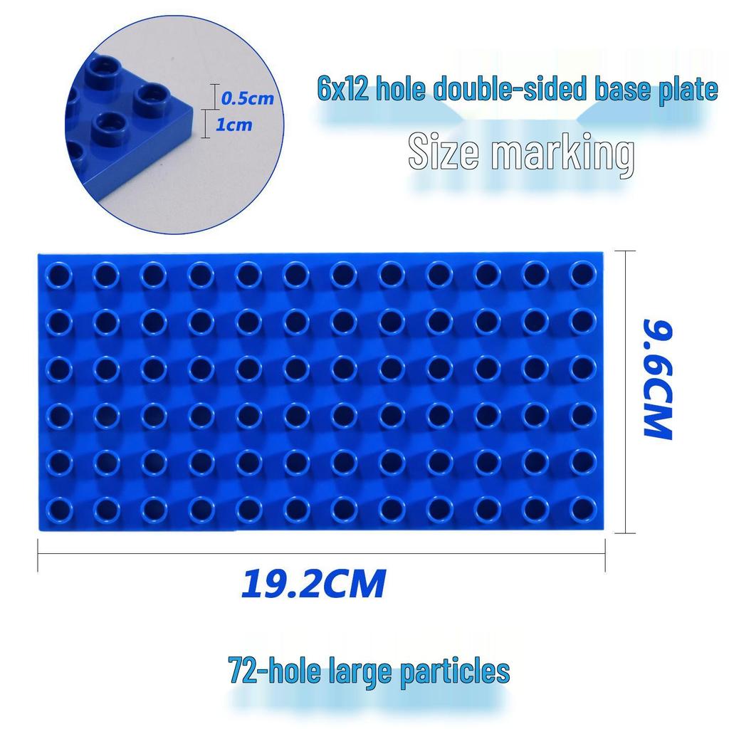 6x12 Double-Sided Large Particle Building Plate, Compatible with LEGO, Universal Road Assembly for Kids