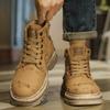 Autumn Martin boots high-top retro old ripped boots inner-top canvas shoes
