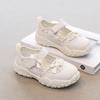 Kids Sports Sandals Korean Style Girls Princess Shoes Ribbon Bow Sweet 2025 New Children Sneakers Non-slip Soft Sole Ins Trendy