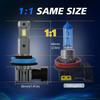 2pcs H11 LED Headlight Bulbs 500% Brighter Wireless Headlight Bulbs, 20000LM Mini Headlight Bulbs Fanless Car Bulb Kit High Low Beam