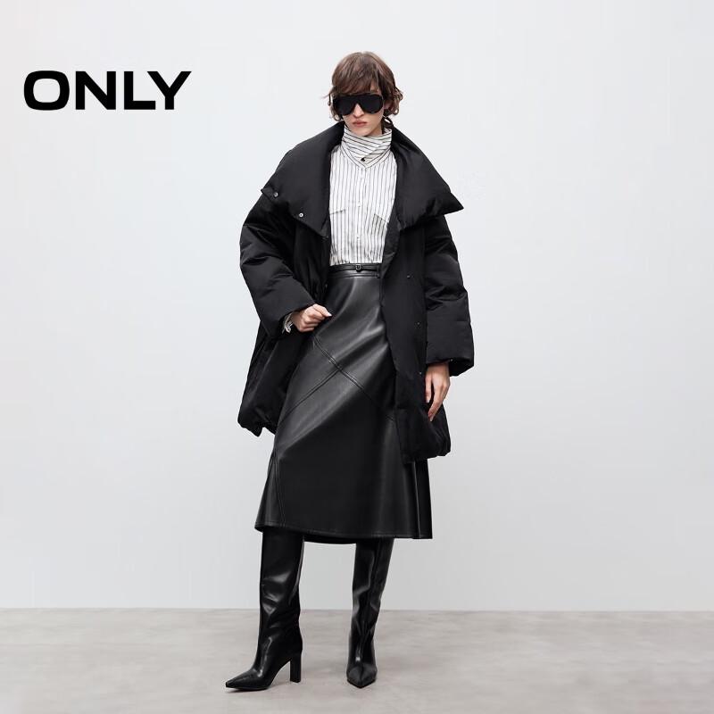 Only Women's 2025 Winter Mid-Length 90% White Duck Down Puffer Jacket