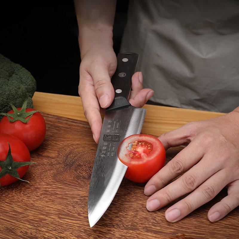 8 Inch Chefs Cleaver Knife Sharp Slicing Sashimi Sushi Longquan Kitchen Knives Wood Handle Handmade Forge Messer Cooking Tools