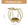 Festival Wrought Iron Hollow Pumpkin Tealight Candle Holder Halloween Metal Candlestick for Home and Restaurant Decors
